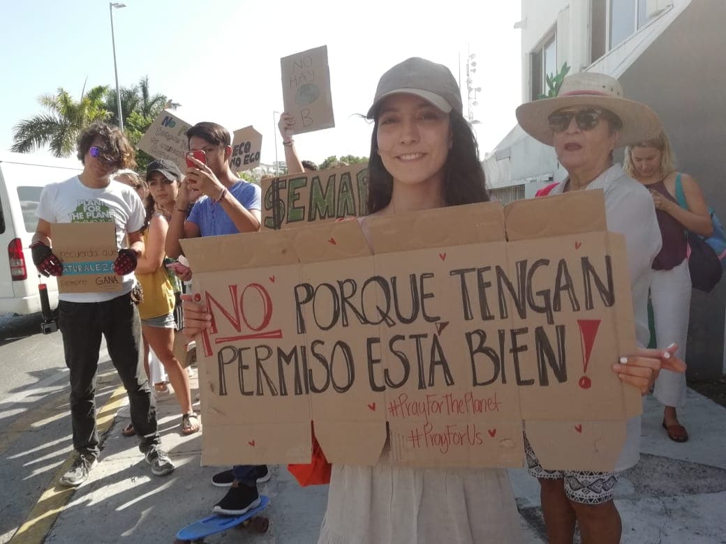Cancunenses se unen a protesta mundial contra calentamiento global