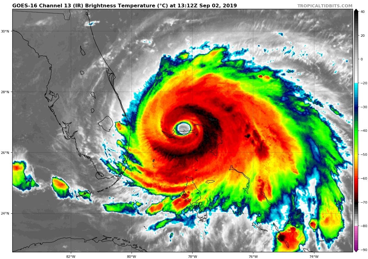 “Dorian” seguirá afectando a las Bahamas y se acerca a Florida; habrá lluvias en Q. Roo