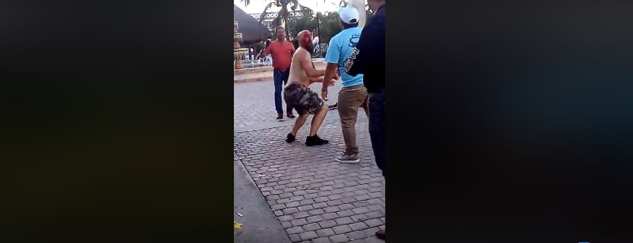 Por un "rasponsito" rentadores de motos golpean a turista en Cozumel