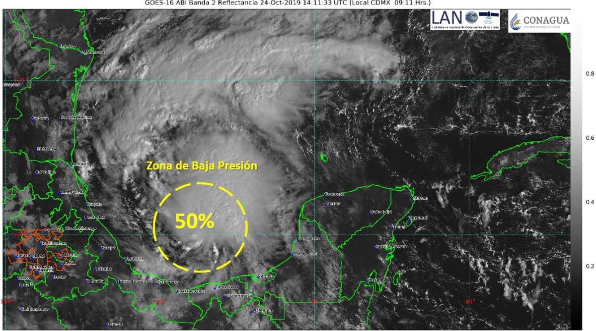 Alerta por ciclón tropical; advierten fuertes lluvias