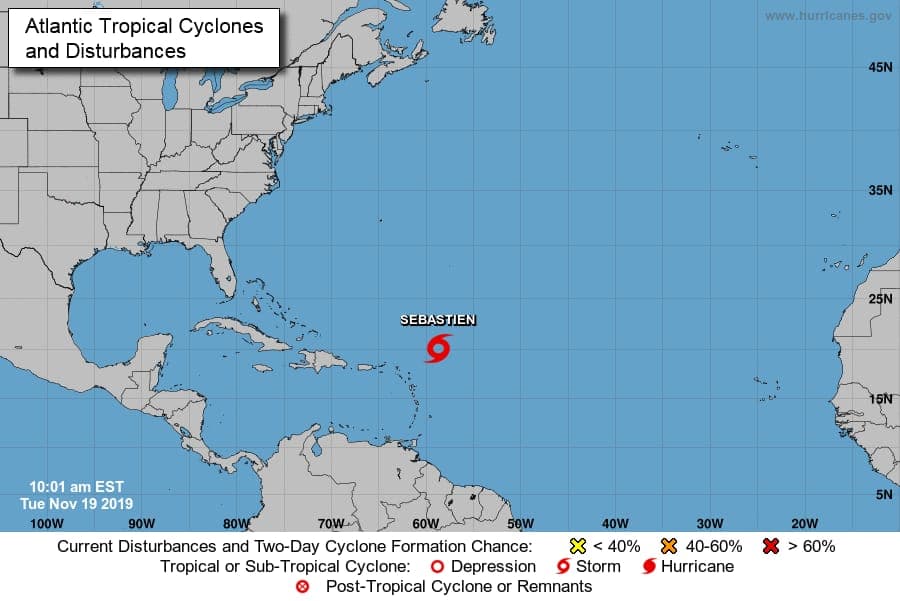 Se forma Tormenta Tropical "Sebastián"