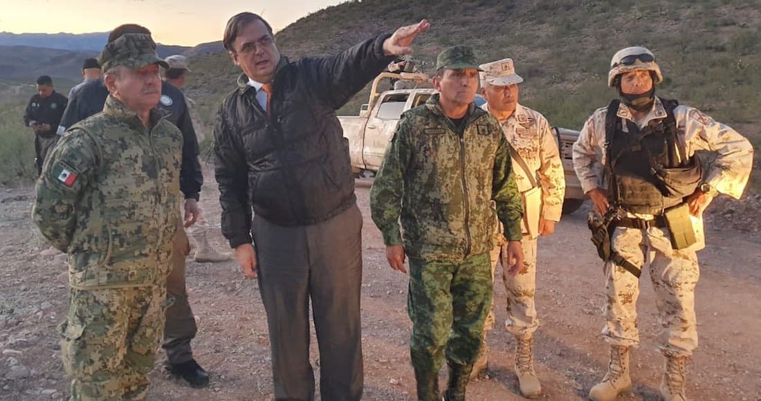 Ebrard recorre zona de ataque contra familia LeBarón