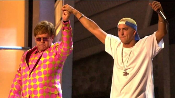 Elton John salva a Eminem de morir de sobredosis