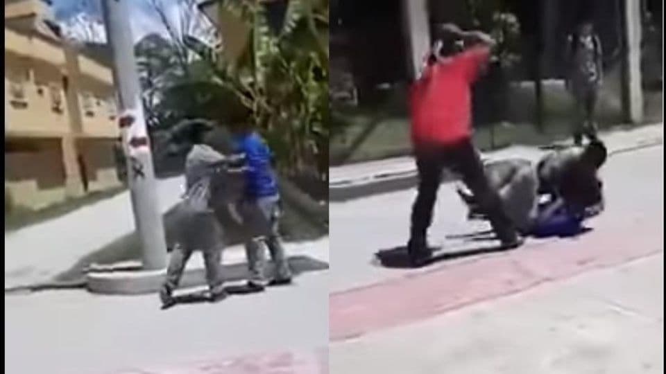 Profesor detiene pelea de alumnos a cinturonazos