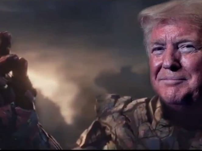 Donald Trump hace montaje como "Thanos" y dice que su reelección es inevitable