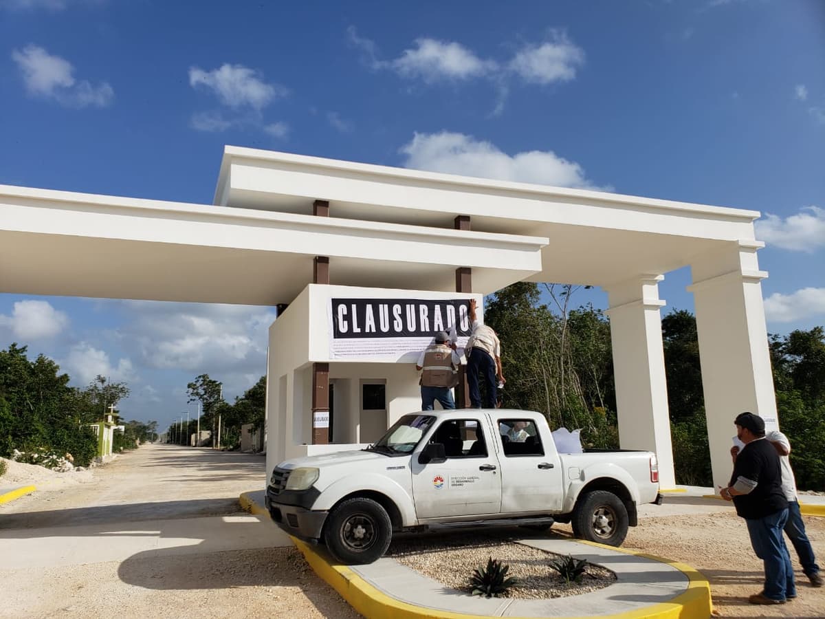 Vuelven a clausurar desarrollo irregular "El Mezquital" en Cancún
