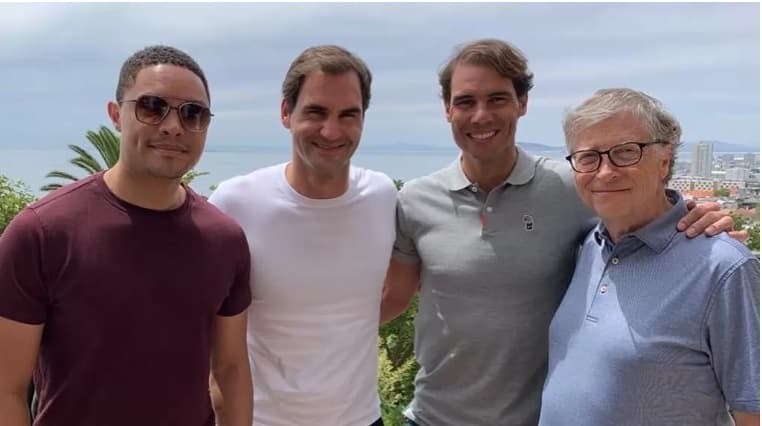 (Video) Bill Gates le gana partido de tenis a Rafael Nadal