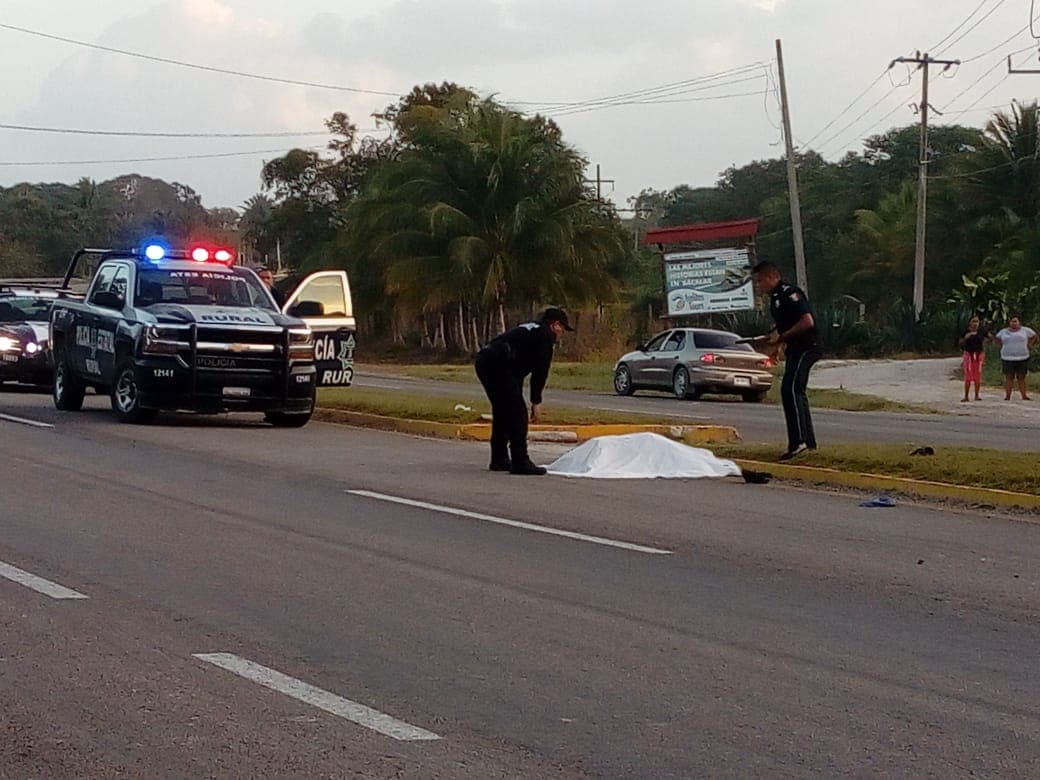 Atropellan en Xul-Ha a un hombre y muere