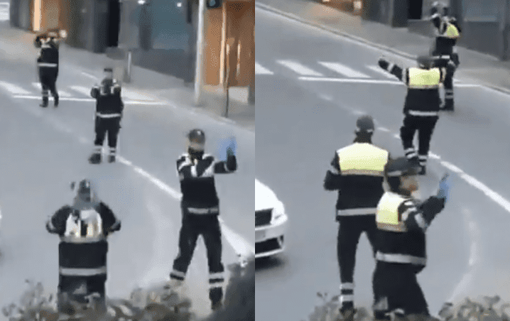 (Video) Policía de Mallorca ameniza la contingencia por Covid-19 con baile de "Baby Shark"