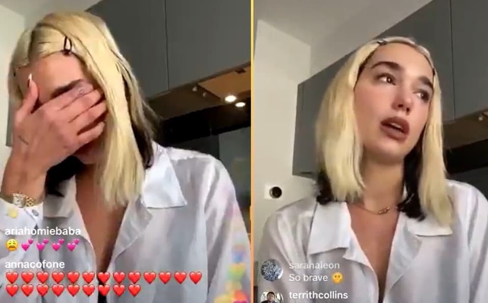 Dua Lipa  rompe en llanto tras filtración de su nuevo disco