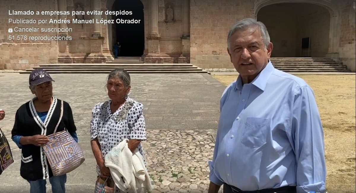 Pide AMLO no despedir a trabajadores ante crisis de coronavirus