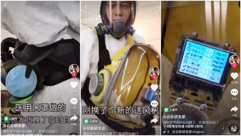 Papá crea cápsula para proteger a su bebé de coronavirus al transportarlo en China