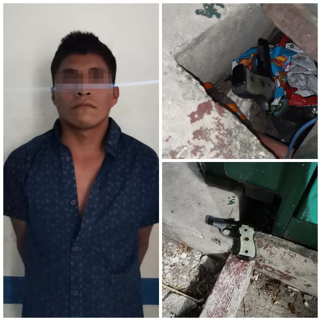 Detienen a sicario armado en Misión del Carmen, Playa del Carmen