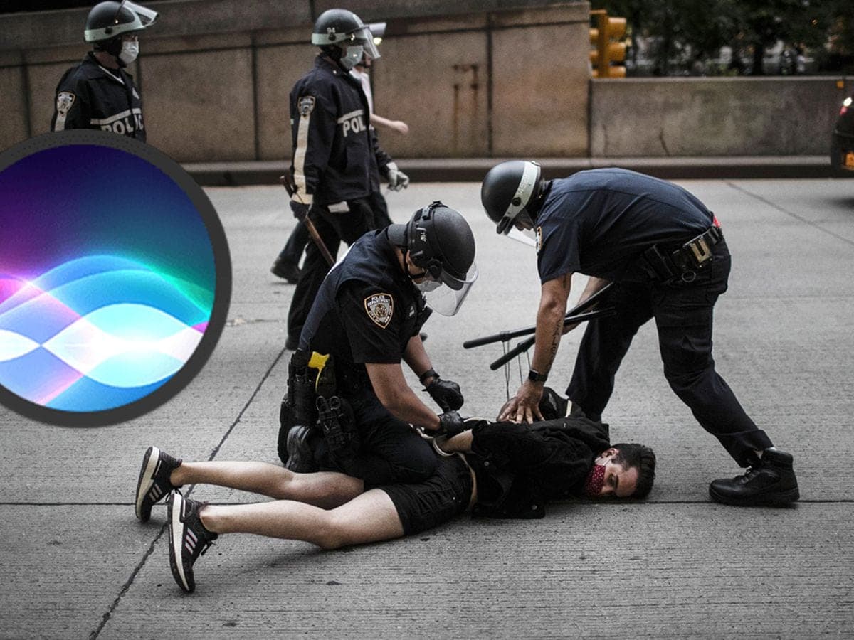 Ante violencia policial, opción de Siri te apoya si estás siendo detenido
