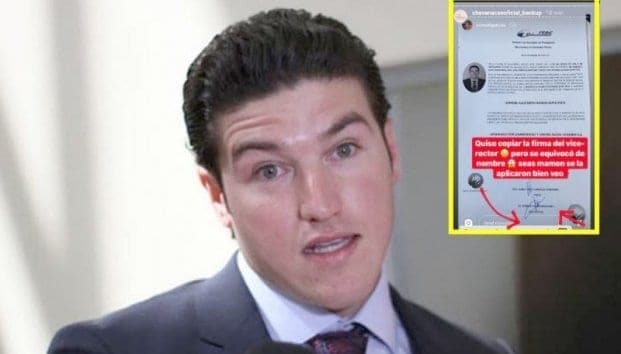 Acusan al senador Samuel García de falsificar título de doctorado