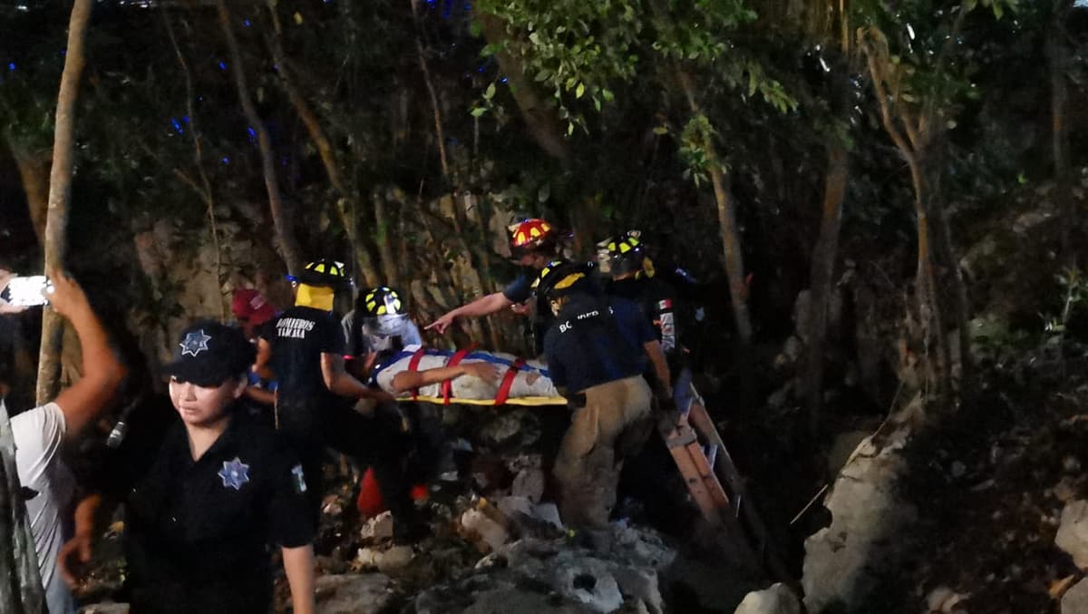Adolescente cae en cenote en Playa del Carmen