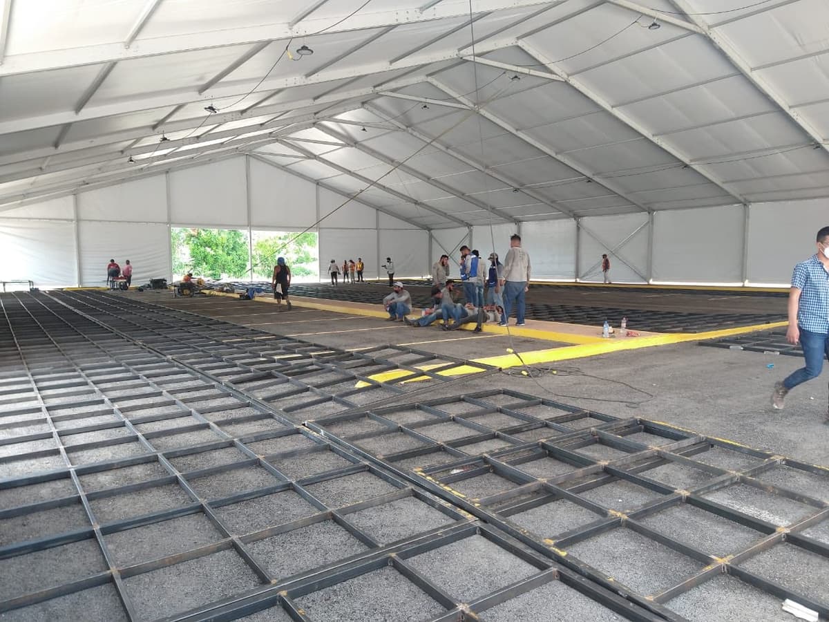 Construyen pabellón COVID en Chetumal
