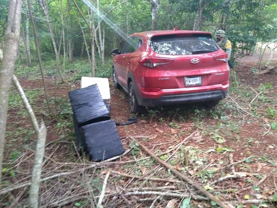 Hallan segundo vehículo con 50 mdp de droga en la Zona Maya, ligado a jet clandestino