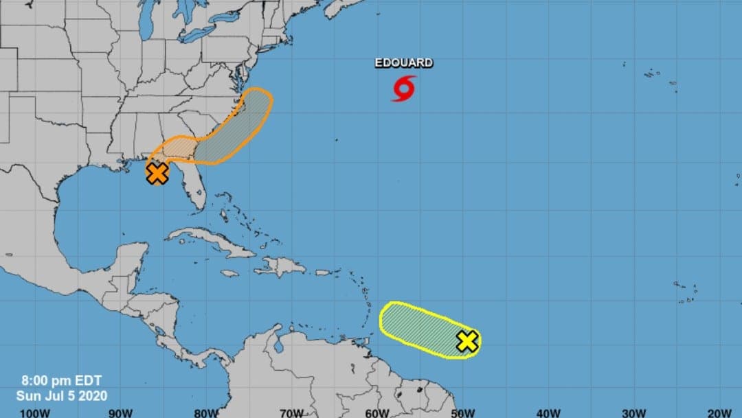Tormenta tropical "Edouard" rompe récord histórico, al tener nombre desde el 5 de julio