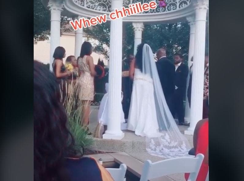 Video: Embarazada interrumpe una boda para decirle el novio que va a ser papá