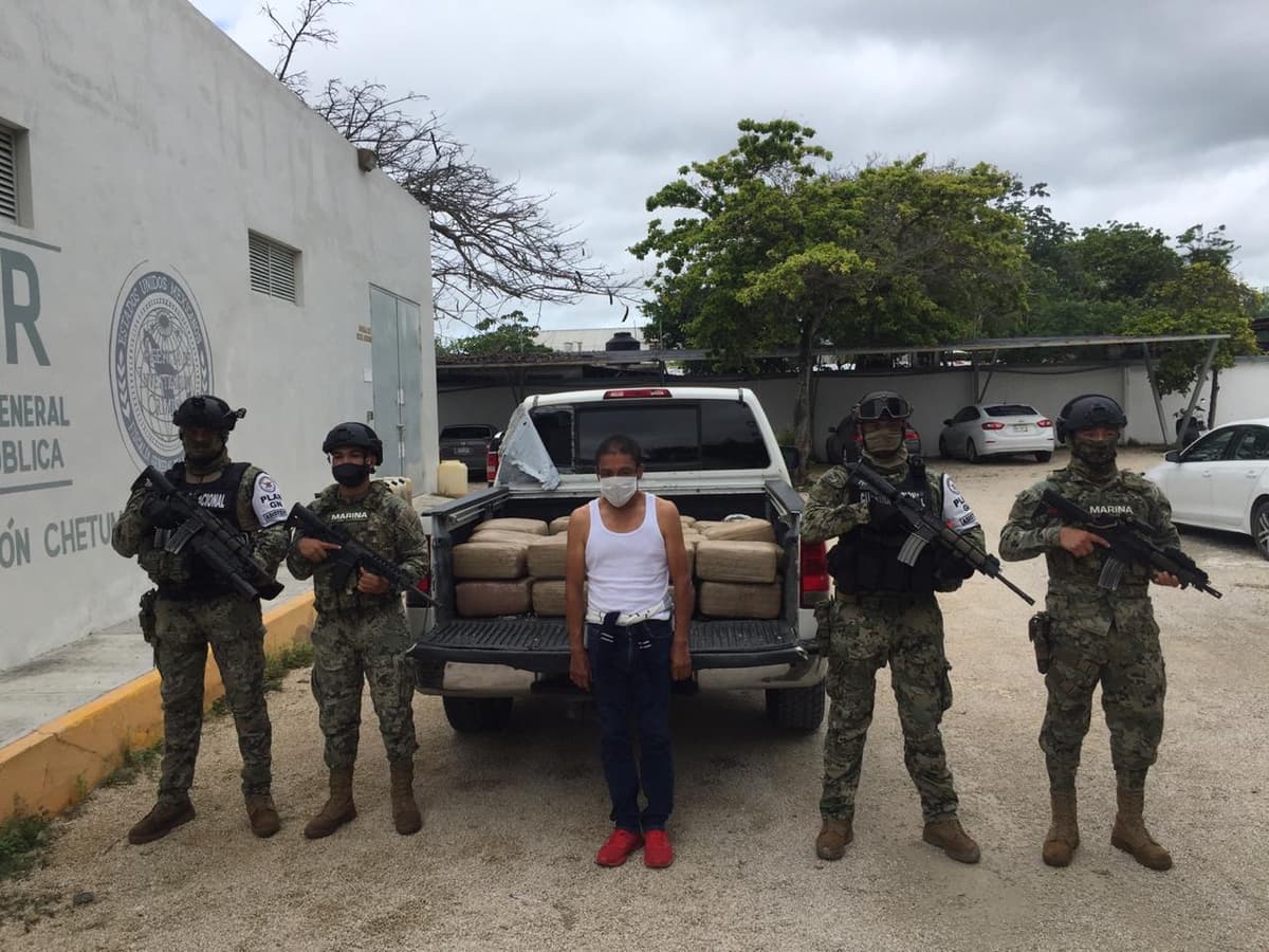 Decomisan Federales 160 kilos de marihuana en Q. Roo