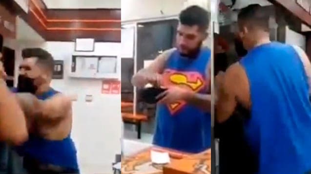 Video: Hombre agrede a personal de Little Caesars y es llamado #LordPizza