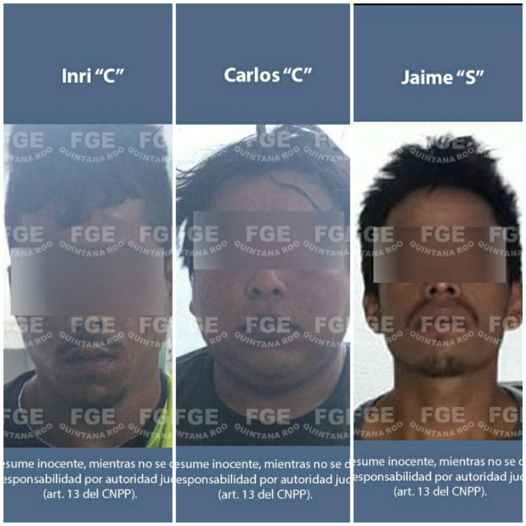 Fiscalía captura a tres por asesinato en Cancún