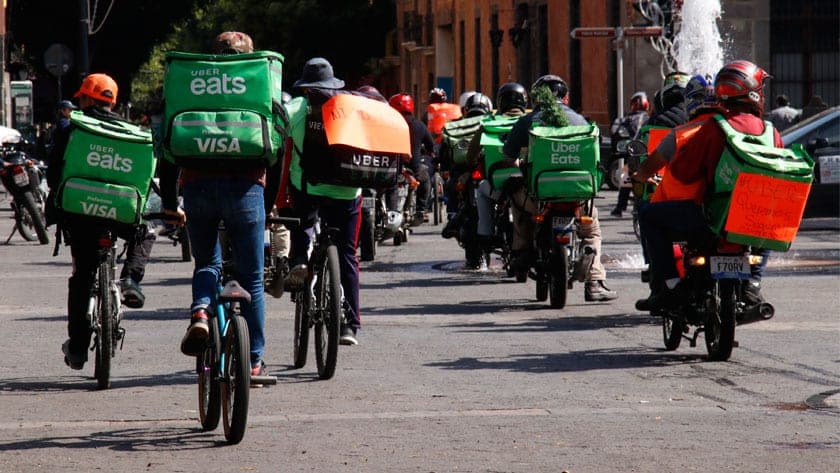 Repartidores de Rappi, Didi y otras apps de delivery protestan por regulaciones laborales