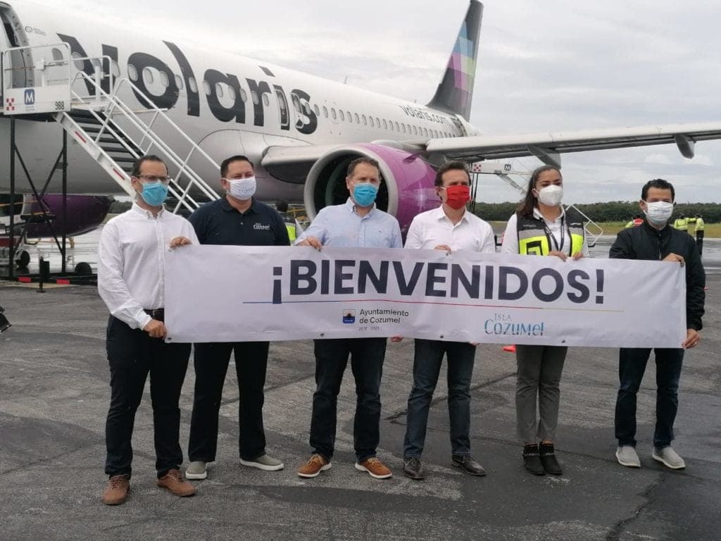 ¡Sigue la reapertura! Llega el primer vuelo de Volaris de CDMX a Cozumel