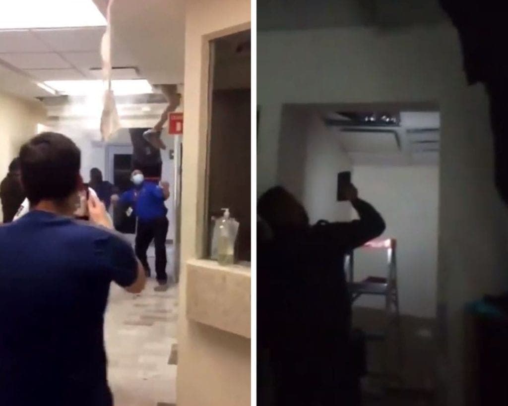 Paciente bajo custodia intenta escaparse de un hospital por los ductos de aire