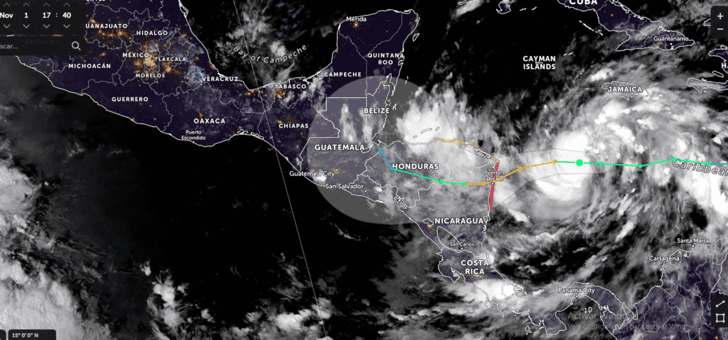 Tormenta ‘Eta’ se fortalece en el Caribe; se aproxima a Nicaragua y podría cambiar de ruta