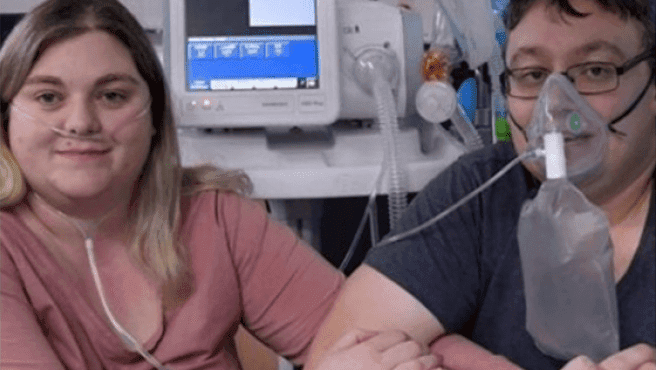 Video: Pareja con Covid-19 se casa en un hospital antes de el novio fuese intubado