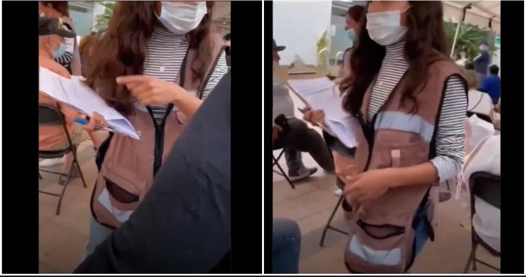 Video: Servidora de la Nación niega vacunas a adultos mayores; la llaman #LadyProle