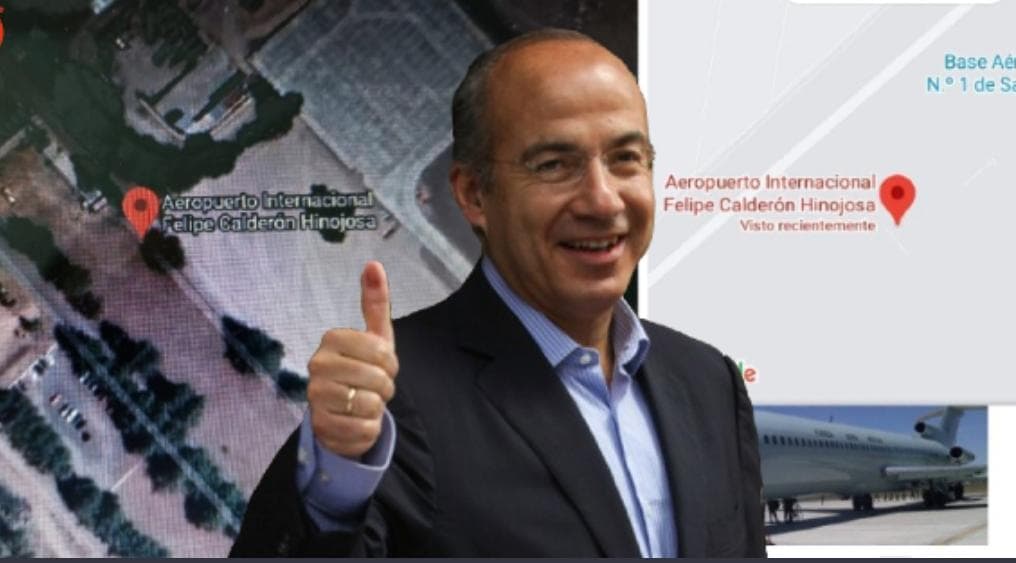Renombran "Felipe Calderón" al aeropuerto Felipe Ángeles en Google Maps