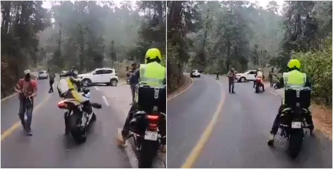 Video: Asaltan a motociclistas en el Edomex