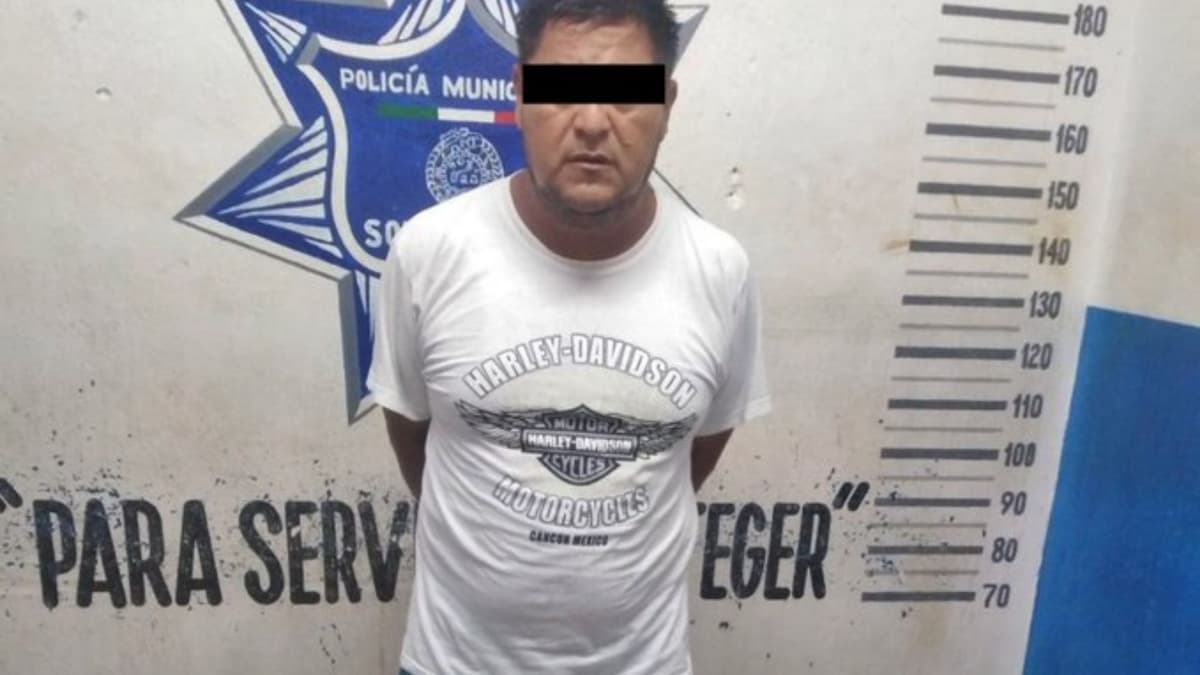 Detienen a un hombre por golpear a su esposa e hija en Playa del Carmen
