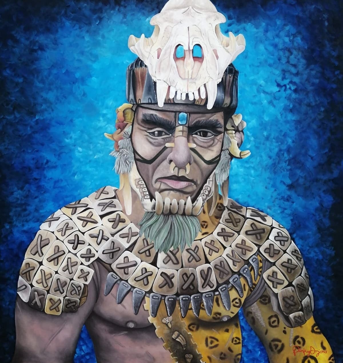 ORGULLO PREHISPÁNICO: Artista de Cancún recrea el pasado de los pueblos originarios