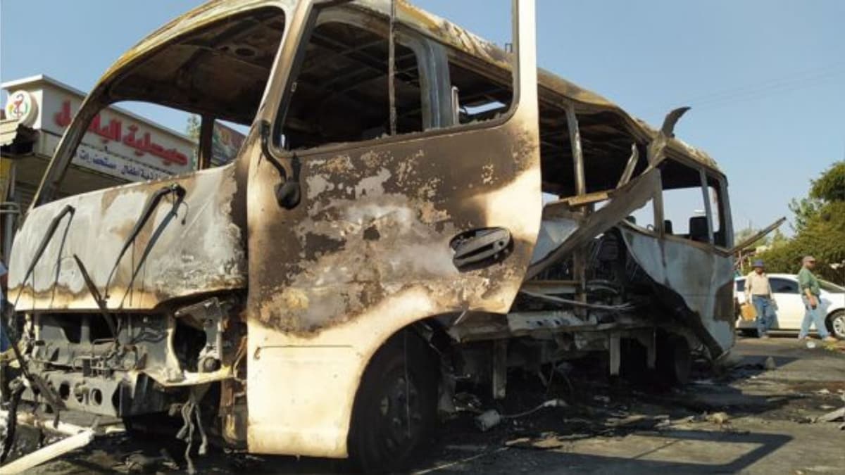 ¡FUERTE EXPLOSIÓN! Un autobús militar en Damasco deja un muerto y tres heridos