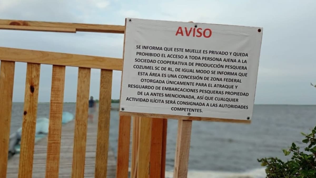 Cierran muelle en Cozumel frente a la Isla de la Pasión