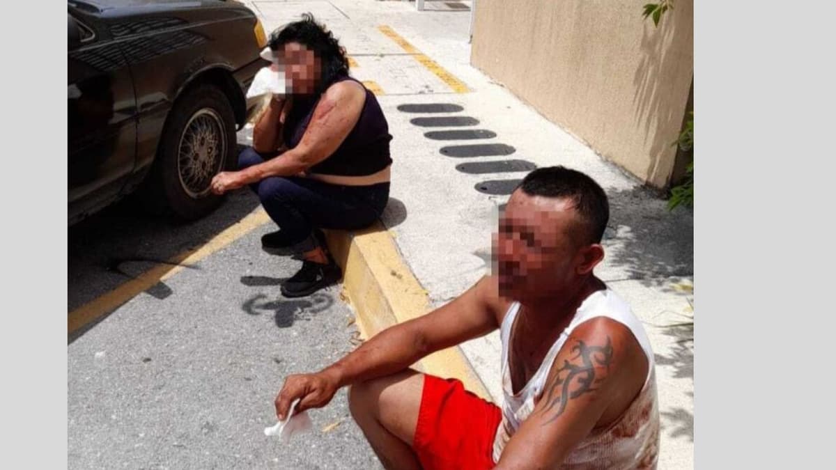 ¡Violencia familiar! Pareja se agarra con martillo y ácido en Cancún