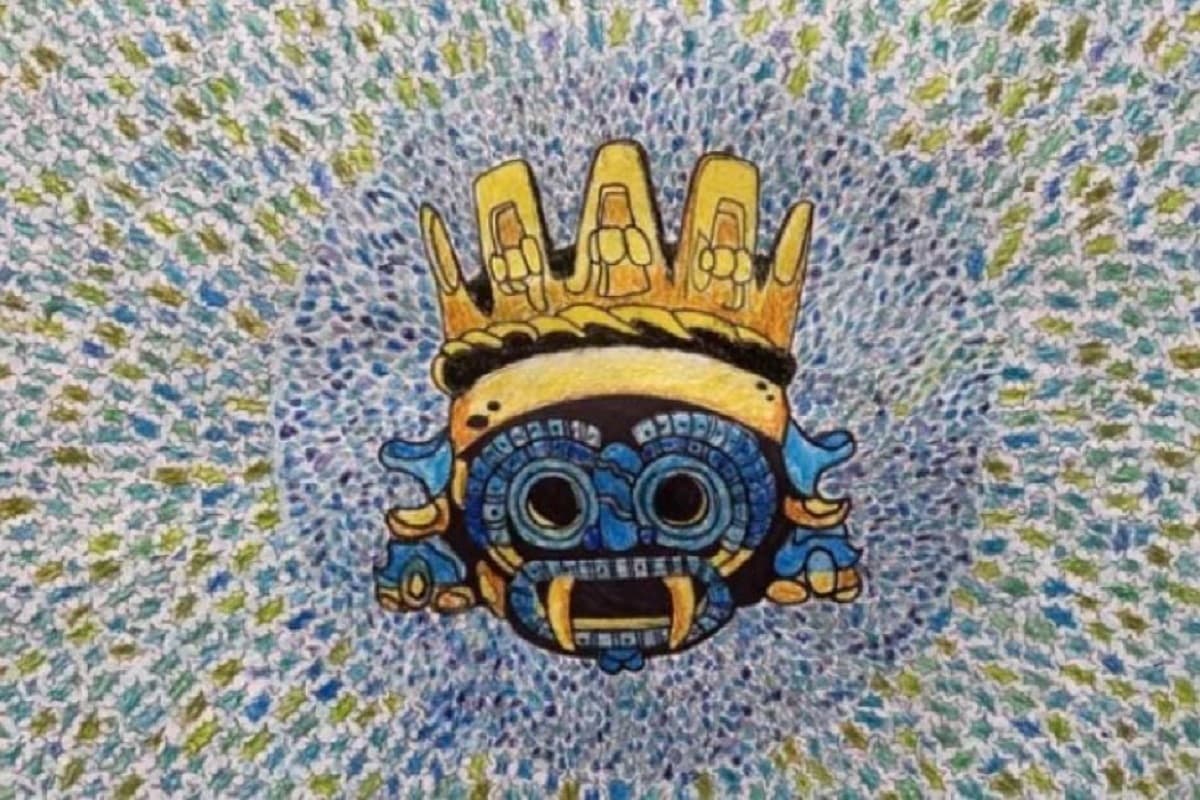 Niña mexicana Maya Martínez gana concurso en Japón con dibujo de Tlaloc