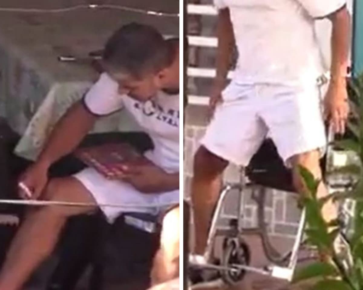 Hombre finge ser inválido y se maquilla unos 'golpes' para pedir dinero