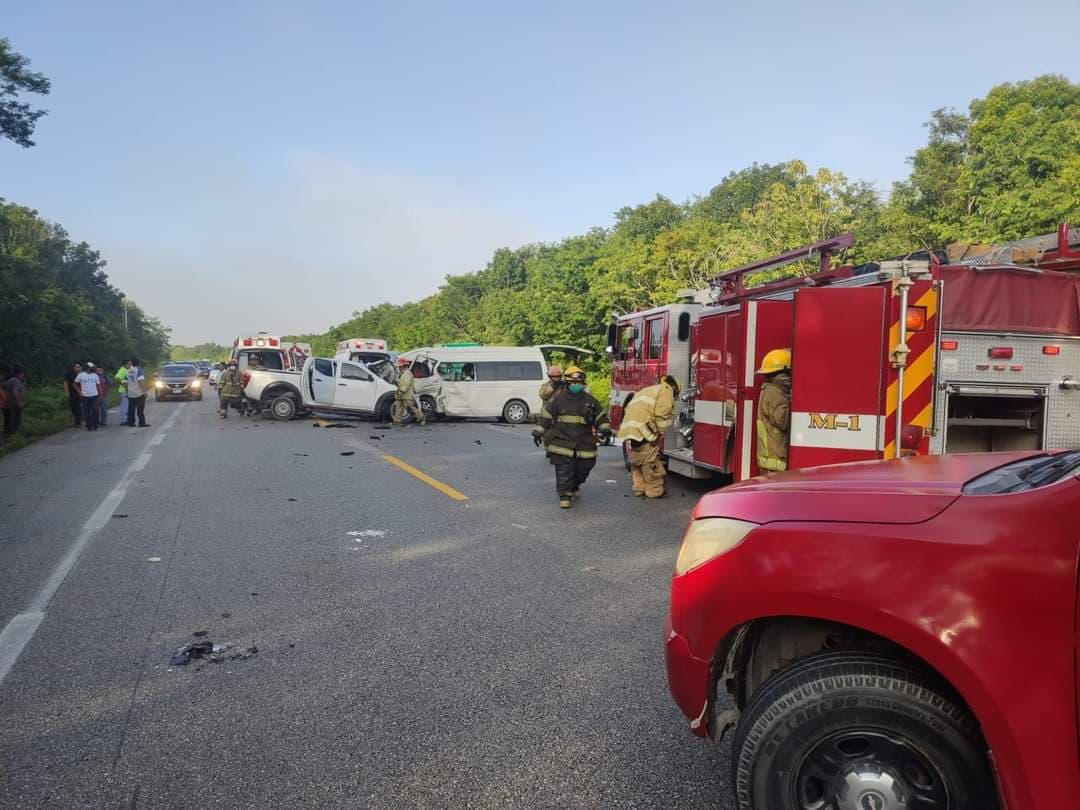 Choque deja 5 fallecidos en la carretera Tulum - Felipe Carrillo Puerto