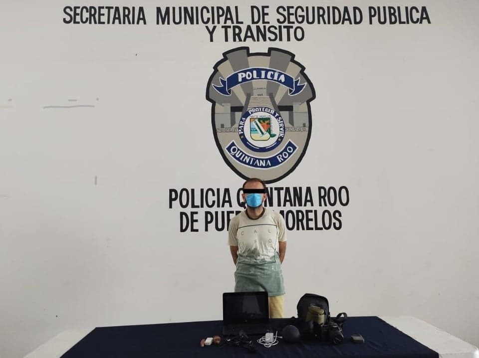 Atrapan a electricista de Puerto Morelos robando en la vivienda donde fue contratado