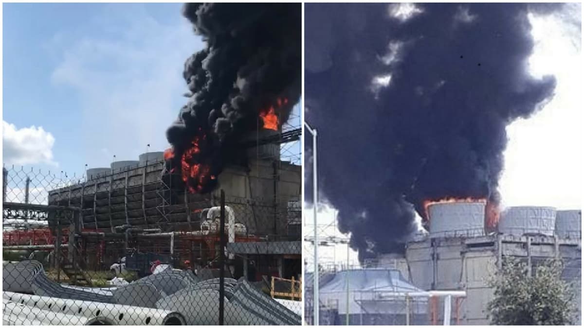 Se reporta incendio en desulfuradora Pemex de Cadereyta