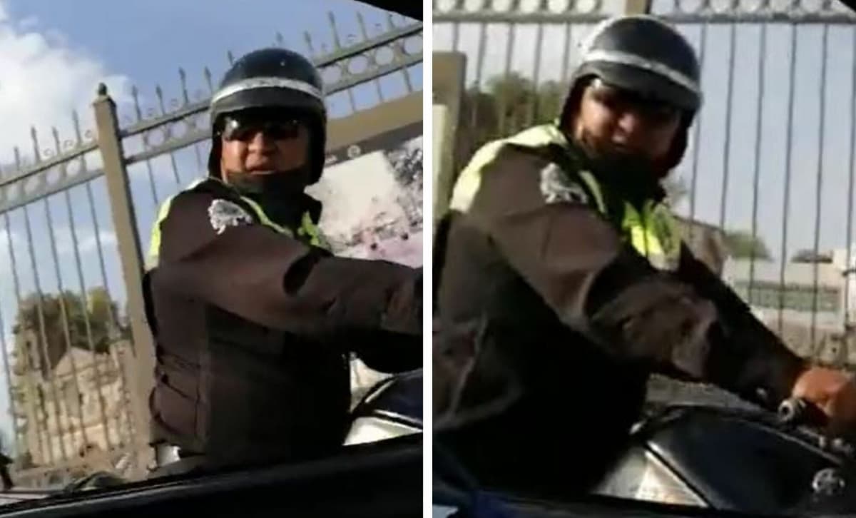 VIDEO: Captan a policía en Edomex amenazando a un conductor al intentar detenerlo
