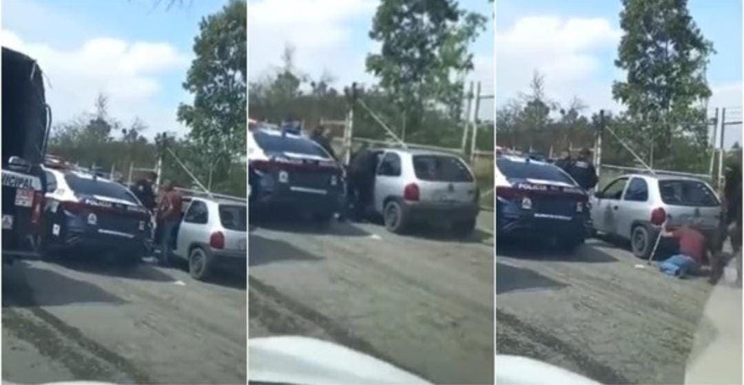 Video: Policías golpean a adulto mayor durante retén en el Edomex