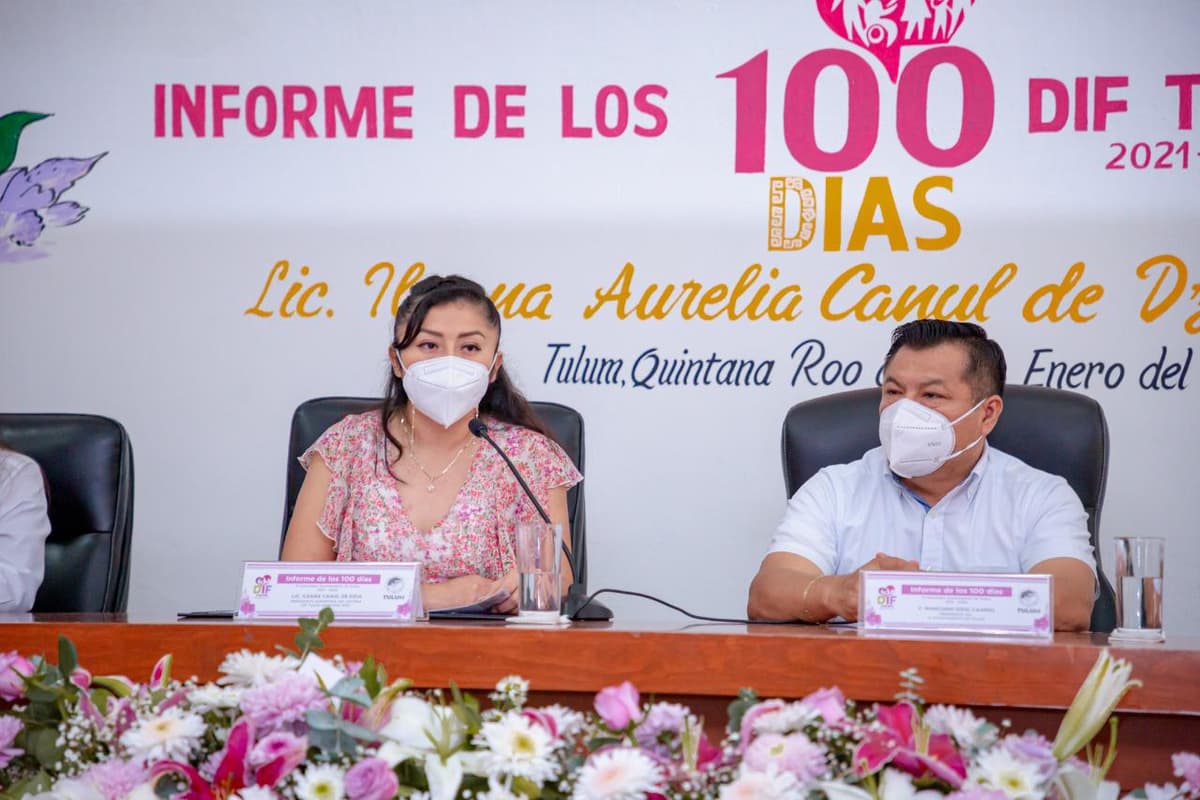 DIF Tulum extiende sus felicitaciones a Ileana Canul de Dzul por informe de gestión