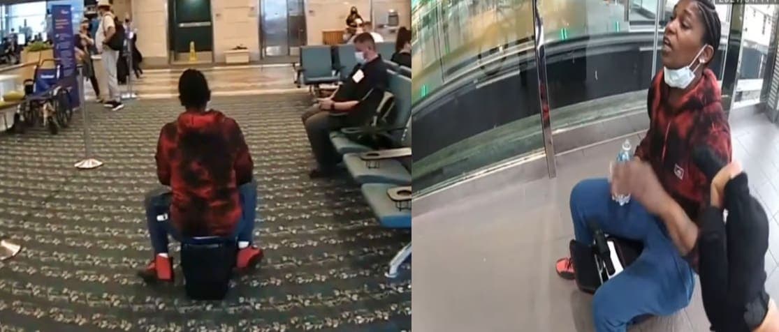 Video: mujer en maleta motorizada provoca persecución policial en aeropuerto
