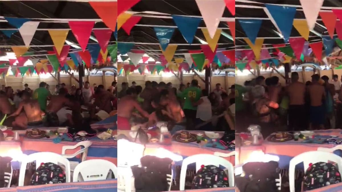 Captan a turistas en plena batalla campal en playa de Huatulco